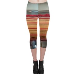 Taiko Drum Capri Leggings  by Riverwoman