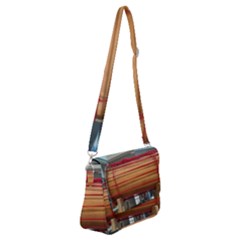 Taiko Drum Shoulder Bag With Back Zipper by Riverwoman