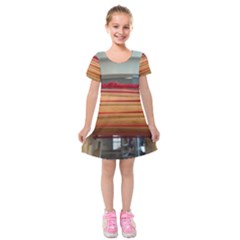 Taiko Drum Kids  Short Sleeve Velvet Dress by Riverwoman