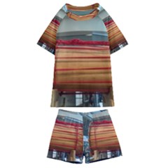 Taiko Drum Kids  Swim Tee And Shorts Set by Riverwoman