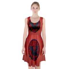 The Crow With Roses Racerback Midi Dress by FantasyWorld7