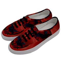 The Crow With Roses Men s Classic Low Top Sneakers