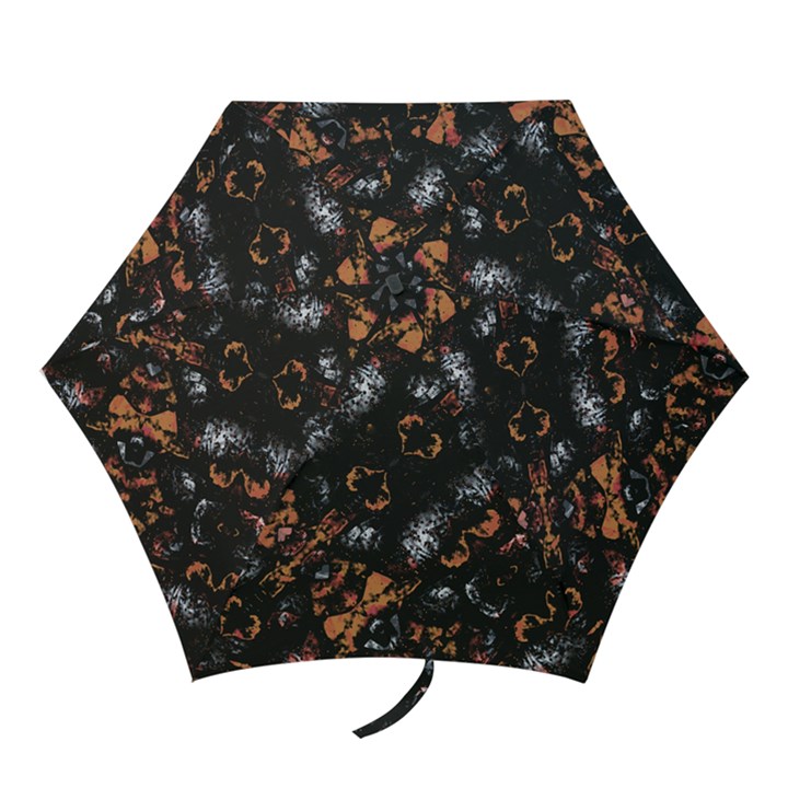 Fractal Vintage Grunge Print Design Mini Folding Umbrellas