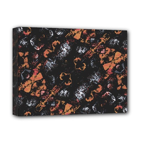 Fractal Vintage Grunge Print Design Deluxe Canvas 16  X 12  (stretched)  by dflcprintsclothing