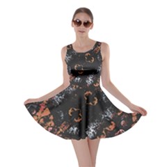 Fractal Vintage Grunge Print Design Skater Dress by dflcprintsclothing