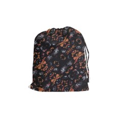 Fractal Vintage Grunge Print Design Drawstring Pouch (medium)