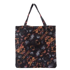 Fractal Vintage Grunge Print Design Grocery Tote Bag by dflcprintsclothing