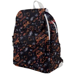 Fractal Vintage Grunge Print Design Top Flap Backpack by dflcprintsclothing