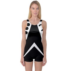 Black And White Geometric Design One Piece Boyleg Swimsuit by yoursparklingshop