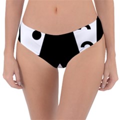 Black And White Geometric Design Reversible Classic Bikini Bottoms by yoursparklingshop