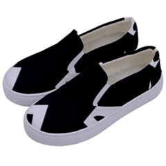 Black And White Geometric Design Kids  Canvas Slip Ons by yoursparklingshop