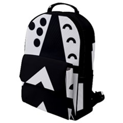 Black And White Geometric Design Flap Pocket Backpack (small) by yoursparklingshop