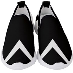 Black And White Geometric Design Kids  Slip On Sneakers by yoursparklingshop