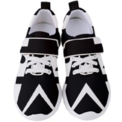 Black And White Geometric Design Women s Velcro Strap Shoes by yoursparklingshop