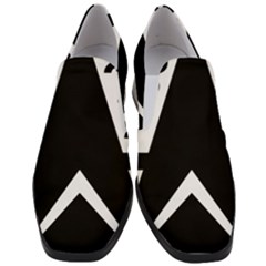 Black And White Geometric Design Slip On Heel Loafers by yoursparklingshop