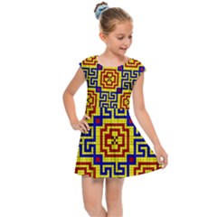 Ml 156 Kids  Cap Sleeve Dress by ArtworkByPatrick