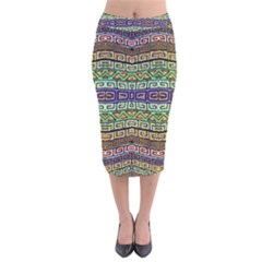 Ml 158 1 Velvet Midi Pencil Skirt by ArtworkByPatrick