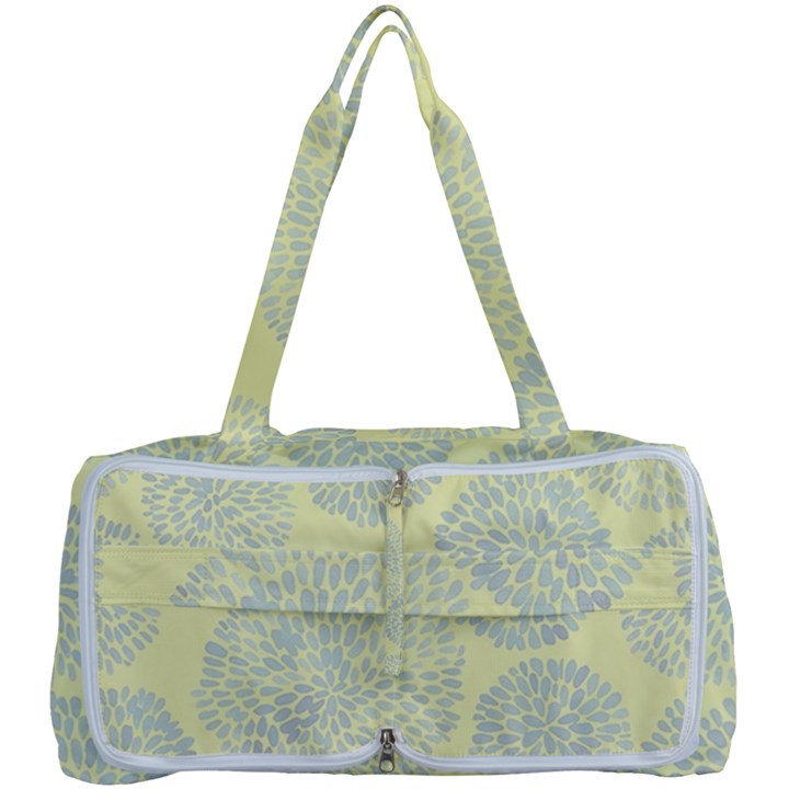 Spring Dahlia Print - Pale Yellow & Light Blue Multi Function Bag