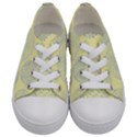 Spring Dahlia Print - Pale Yellow & Light Blue Kids  Low Top Canvas Sneakers View1