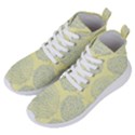 Spring Dahlia Print - Pale Yellow & Light Blue Women s Lightweight High Top Sneakers View2