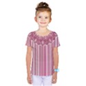 Cranberry Striped Mandala - Kids  One Piece Tee View1