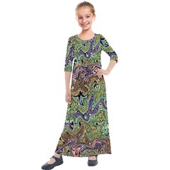 Ml 158 Kids  Quarter Sleeve Maxi Dress