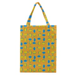 Lemons Ongoing Pattern Texture Classic Tote Bag by Mariart