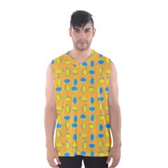 Lemons Ongoing Pattern Texture Men s Basketball Tank Top by Mariart