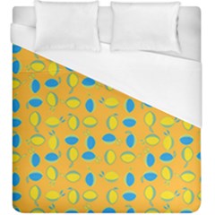 Lemons Ongoing Pattern Texture Duvet Cover (king Size) by Mariart