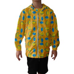 Lemons Ongoing Pattern Texture Kids  Hooded Windbreaker by Mariart