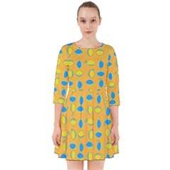 Lemons Ongoing Pattern Texture Smock Dress by Mariart