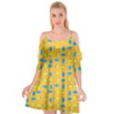 Lemons Ongoing Pattern Texture Cutout Spaghetti Strap Chiffon Dress View1