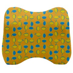 Lemons Ongoing Pattern Texture Velour Head Support Cushion by Mariart