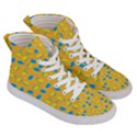 Lemons Ongoing Pattern Texture Women s Hi-Top Skate Sneakers View3