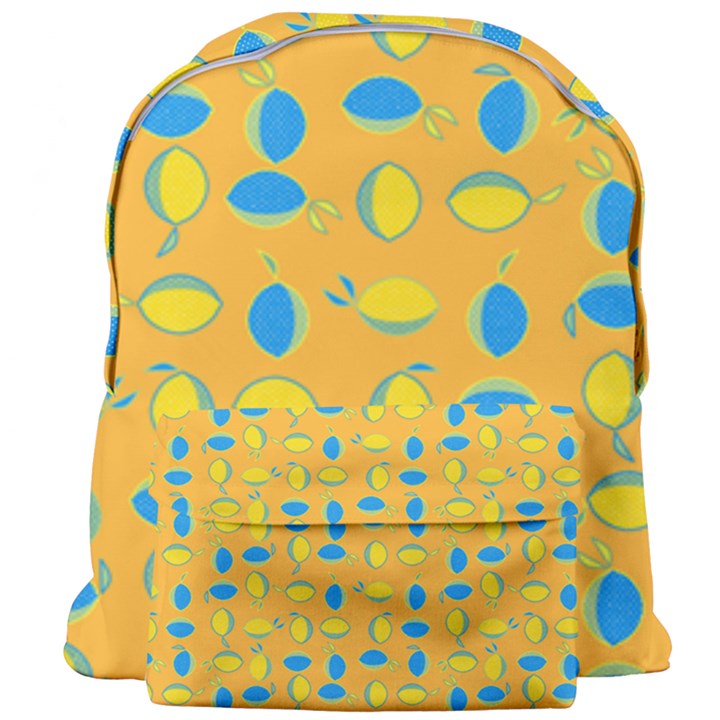 Lemons Ongoing Pattern Texture Giant Full Print Backpack