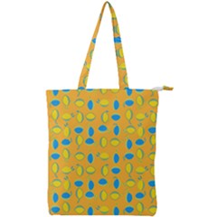 Lemons Ongoing Pattern Texture Double Zip Up Tote Bag