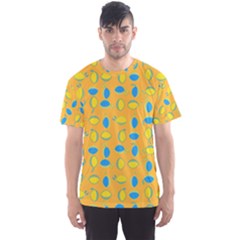 Lemons Ongoing Pattern Texture Men s Sports Mesh Tee