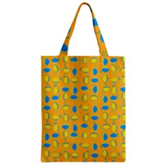 Lemons Ongoing Pattern Texture Zipper Classic Tote Bag