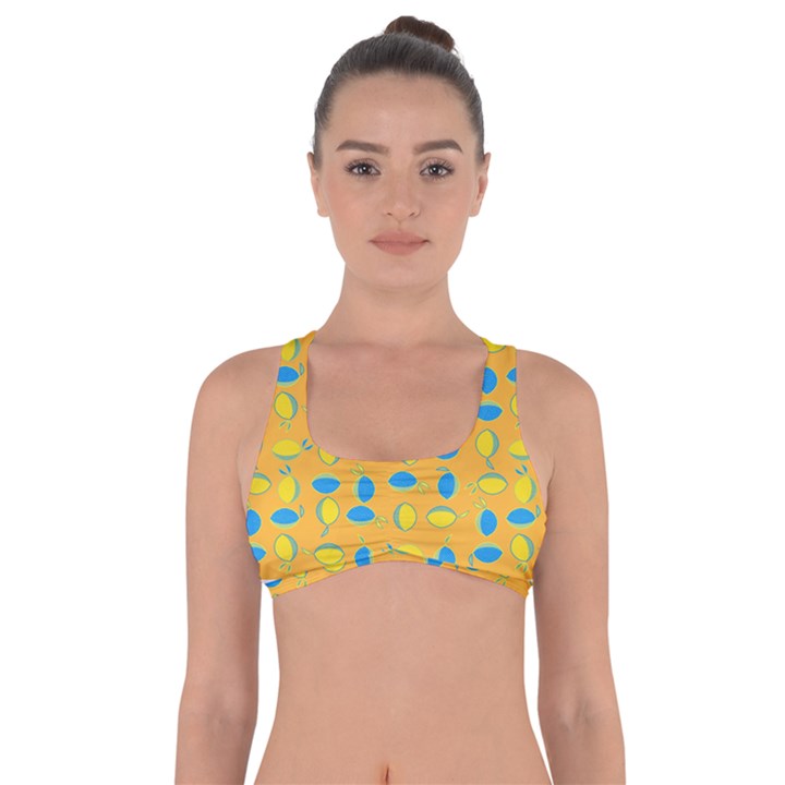 Lemons Ongoing Pattern Texture Got No Strings Sports Bra