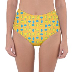 Lemons Ongoing Pattern Texture Reversible High-waist Bikini Bottoms