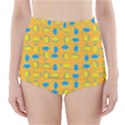 Lemons Ongoing Pattern Texture High-Waisted Bikini Bottoms View1