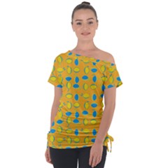 Lemons Ongoing Pattern Texture Tie-up Tee