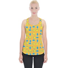 Lemons Ongoing Pattern Texture Piece Up Tank Top