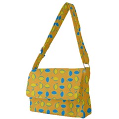 Lemons Ongoing Pattern Texture Full Print Messenger Bag by Mariart