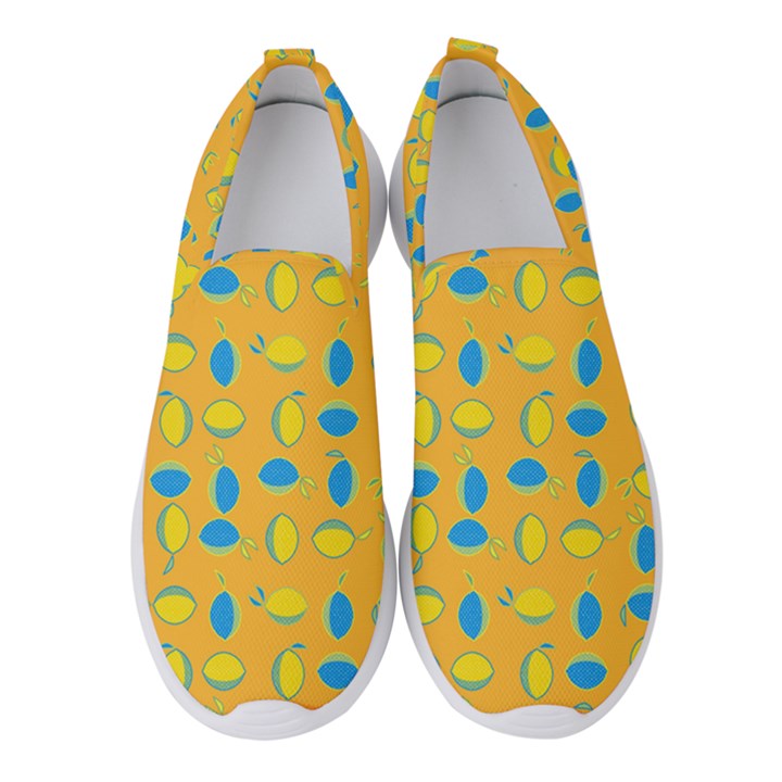 Lemons Ongoing Pattern Texture Women s Slip On Sneakers