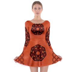 Elegant Decorative Celtic, Knot Long Sleeve Skater Dress by FantasyWorld7