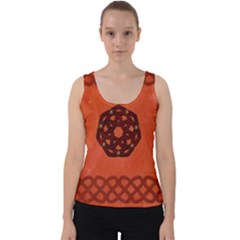 Elegant Decorative Celtic, Knot Velvet Tank Top by FantasyWorld7