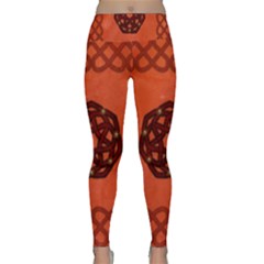 Elegant Decorative Celtic, Knot Lightweight Velour Classic Yoga Leggings by FantasyWorld7