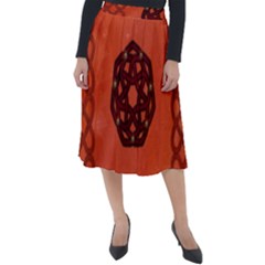 Elegant Decorative Celtic, Knot Classic Velour Midi Skirt  by FantasyWorld7