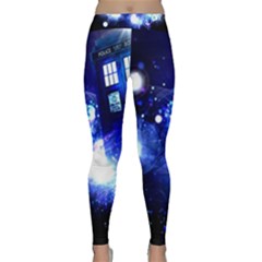 Tardis Background Space Classic Yoga Leggings by Sudhe